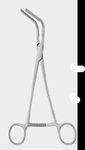 Атравматичний затискач ДЕБЕЙКІ (DEBAKEY), 21,0 см (cm), кутовий